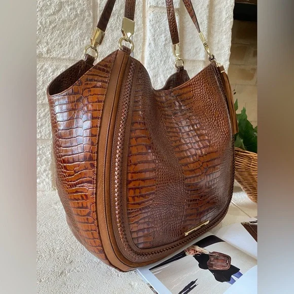 🚫SOLD🚫5⭐️Seller! Brahmin TOFFEE ROCKDALE THELMA X-L Shoulder Bag/Tote - Picture 16 of 16